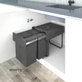 سطل زباله ریلی پلاتین مدل 3653 با درب ثابت و متحرک