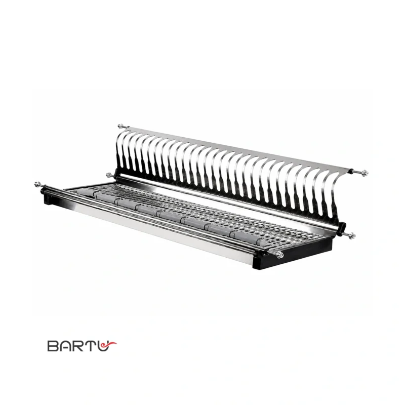 آبچکان استیل کابینتی یک طبقه سینی دار پلاتین کد 1020